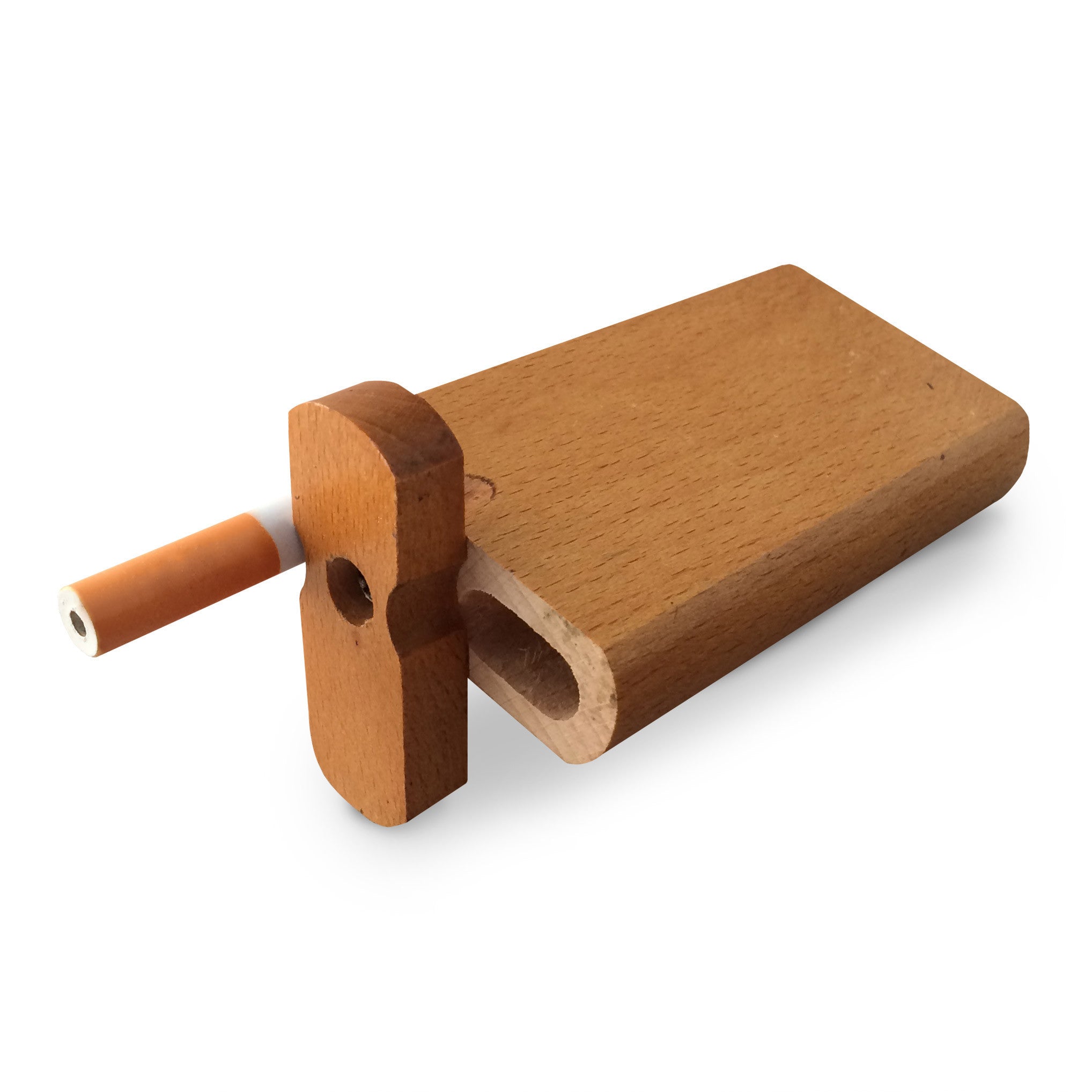 4" Swivel Cap Wooden Dugout - Classic Oak - Green Goddess Supply