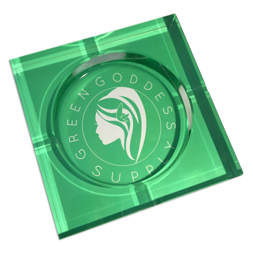 6" Crystal Ashtray - Green Goddess Supply