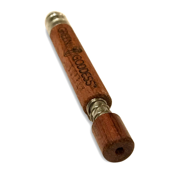 その他 Glass wood amber one hitter Everyday Essentials One Hitter Glass Pipe 5 Inch