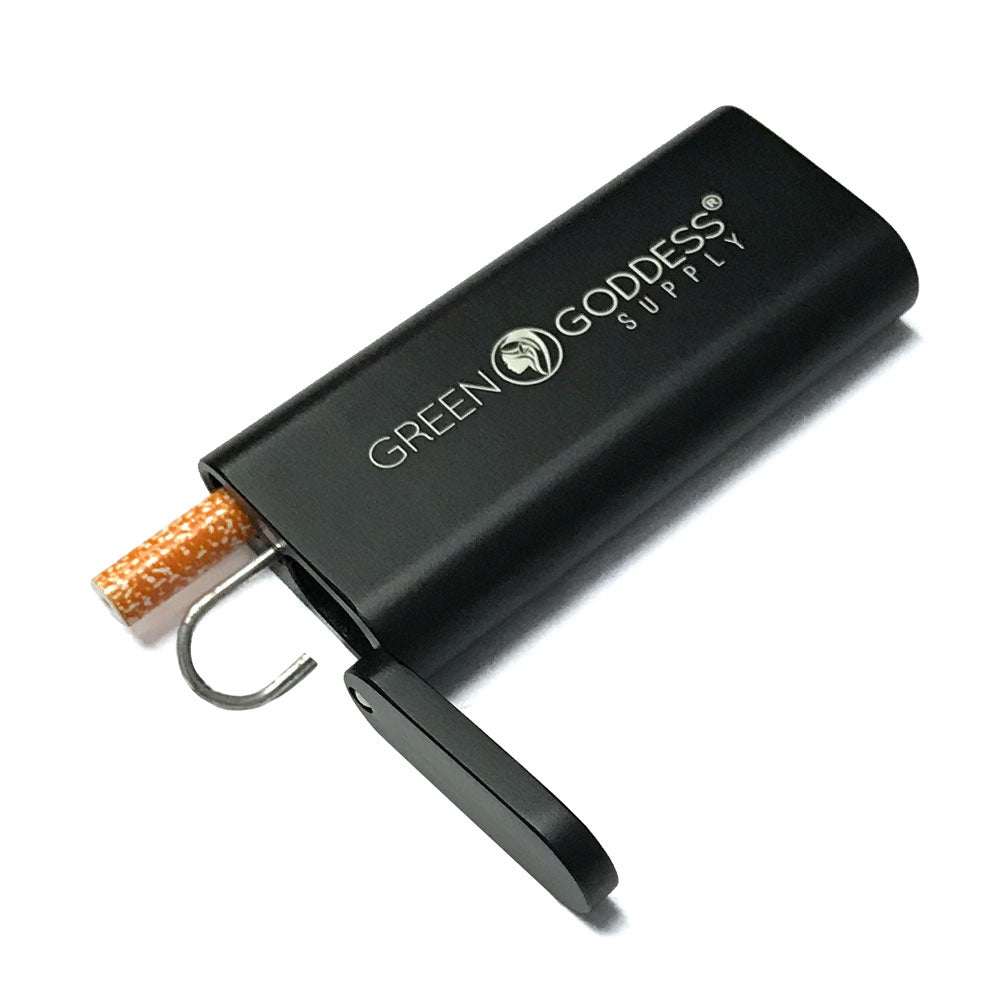 4" Aluminum Dugout with Magnetic Top - Black - Green Goddess Supply