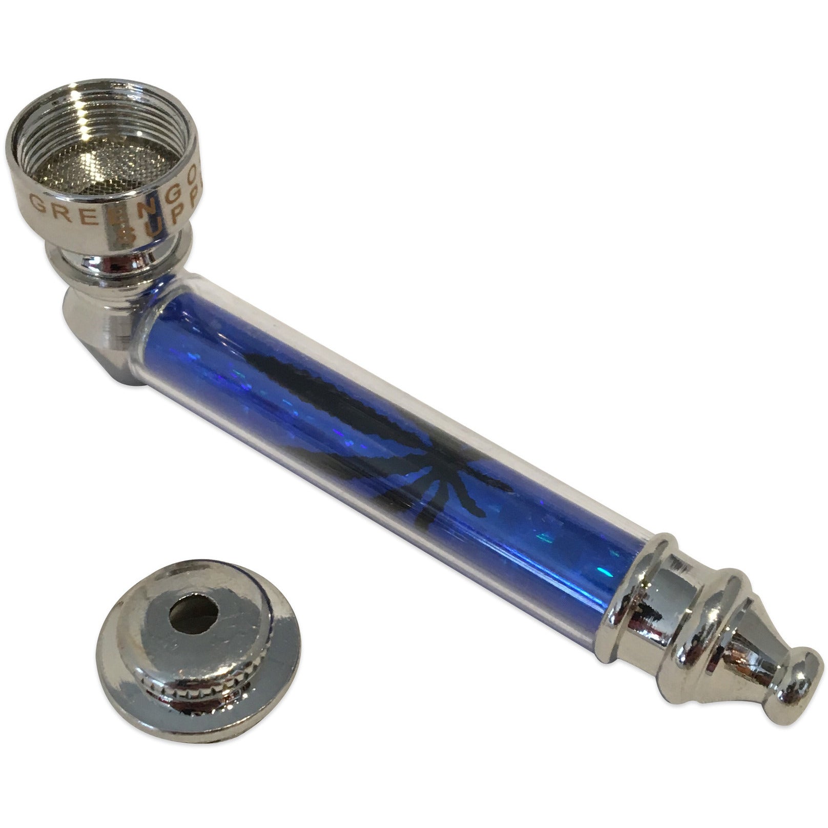 87mm Reggae Pipe - Blue - Green Goddess Supply