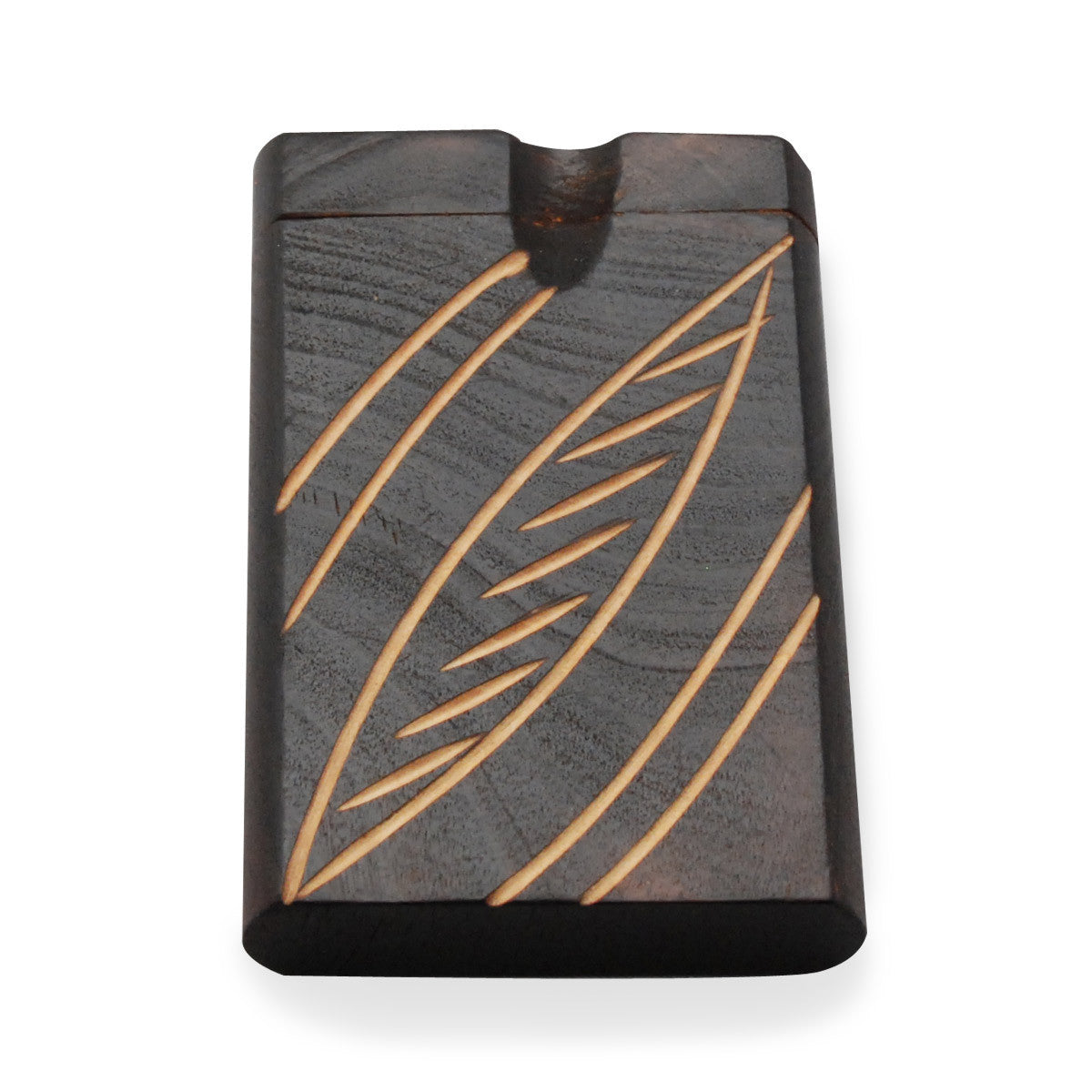 3" Swivel Cap Wooden Dugout - Palm Leaf - Green Goddess Supply