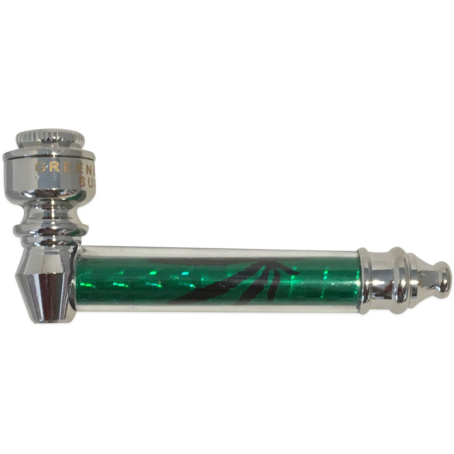 87mm Reggae Pipe - Green - Green Goddess Supply