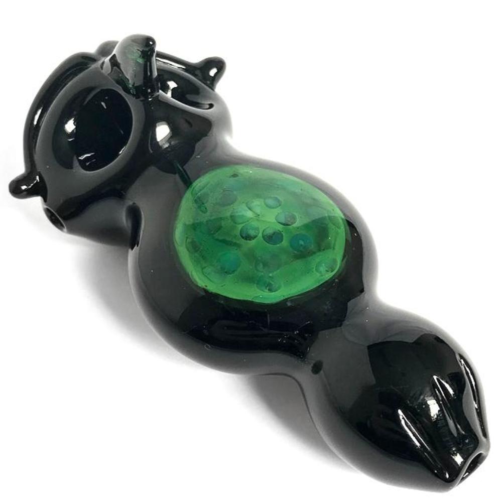The Wise Owl - Double Bowl Glass Spoon - Green Goddess Supply