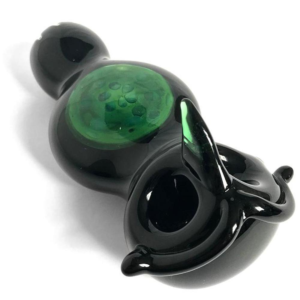The Wise Owl - Double Bowl Glass Spoon - Green Goddess Supply