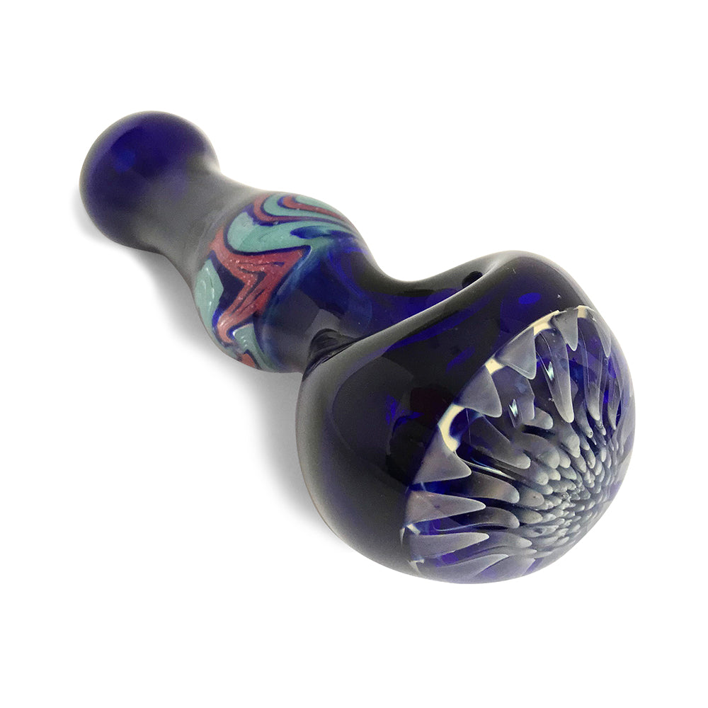 Cobalt Blue Opaque Glass Spoon - Green Goddess Supply