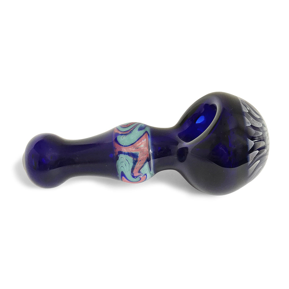 Cobalt Blue Opaque Glass Spoon - Green Goddess Supply