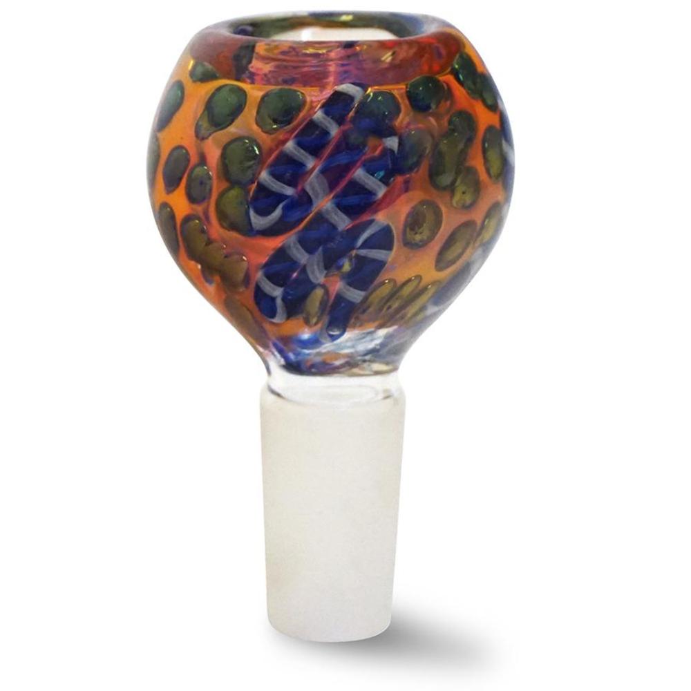 14mm Yellow and Green Multi-Colored Herb Holder - Green Goddess Supply