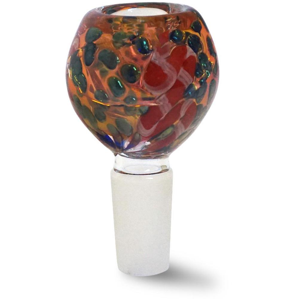 14mm Yellow and Green Multi-Colored Herb Holder - Green Goddess Supply