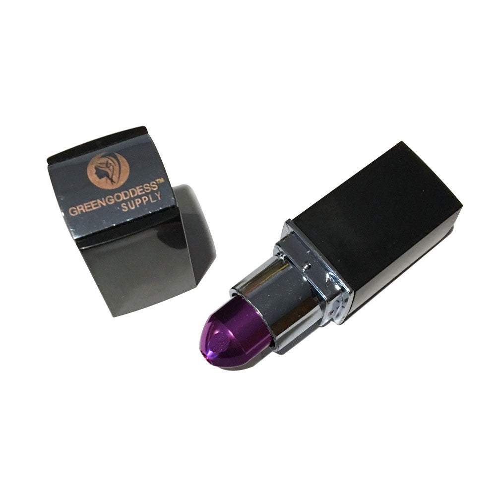 Lipstick Novelty Pipe - Purple - Green Goddess Supply