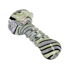 striped glass spoon