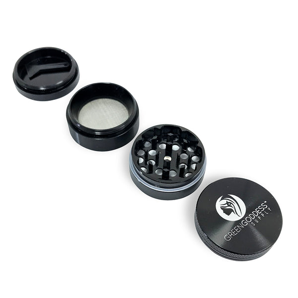 1.5 inch 4-Piece Aluminum Grinder - Black