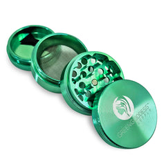 1.5 inch 4-Piece Aluminum Grinder - Green - Green Goddess Supply