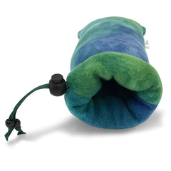11" Padded Fleece Pipe Pouch - Large, Blue-Green TieDye - Green Goddess Supply