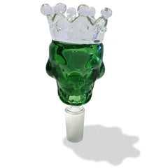 14mm Male Green Skull Crown Herb Holder - Green Goddess Supply