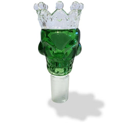 19mm Male Green Skull Crown Herb Holder - Green Goddess Supply