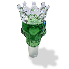 19mm Male Green Skull Crown Herb Holder - Green Goddess Supply