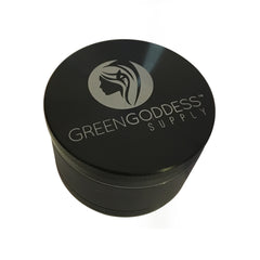 2.5 inch 4-Piece Aluminum Grinder - Black - Green Goddess Supply