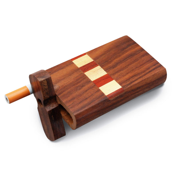 4" Swivel Cap Wooden Dugout - Vertical Stripe