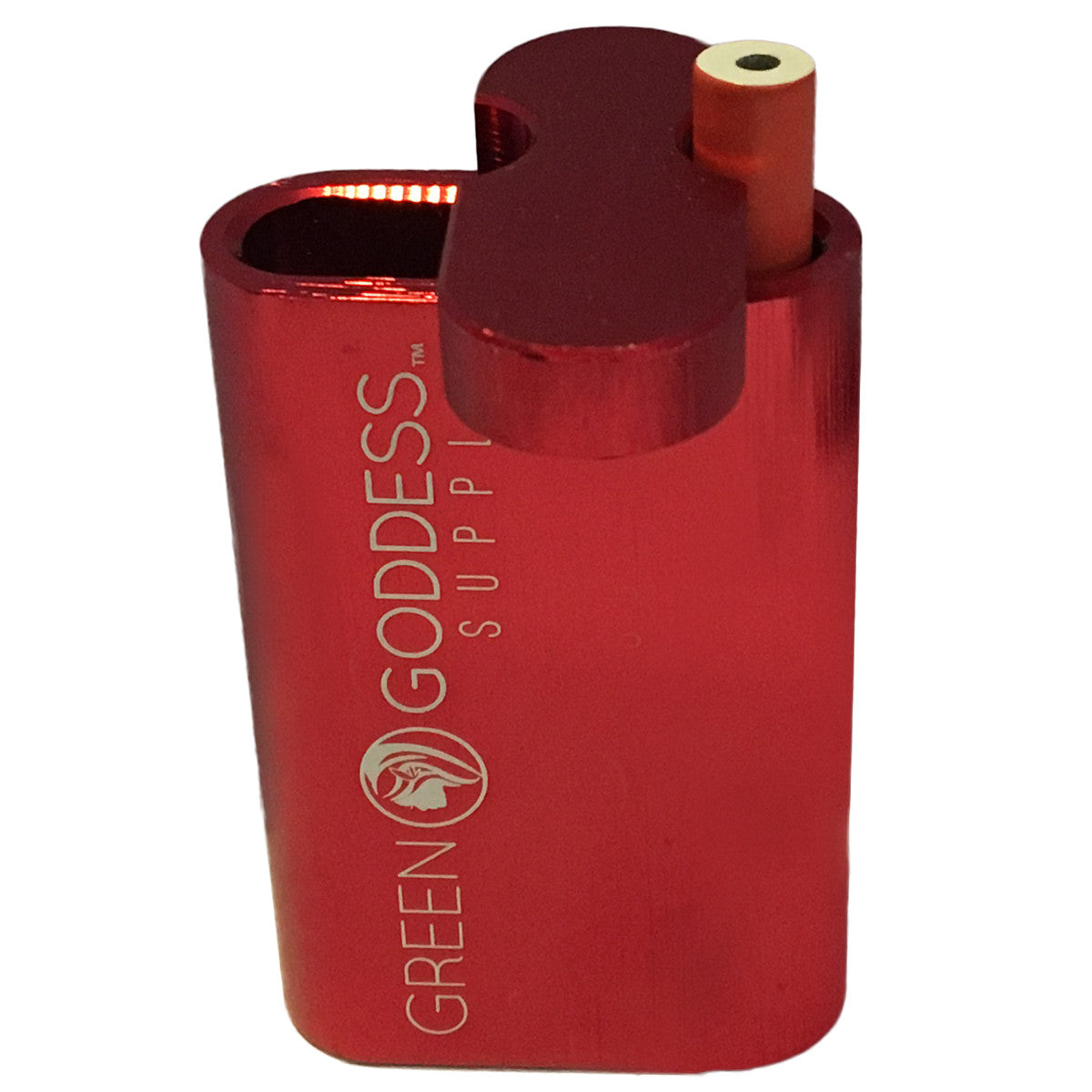 3" Anodized Aluminum Dugout - Red - Green Goddess Supply
