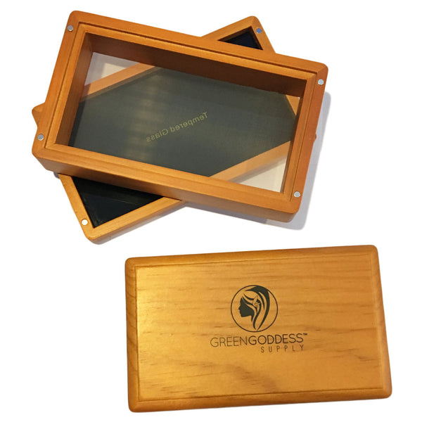 Medium Walnut Pollen Sifter Box – Green Goddess Supply
