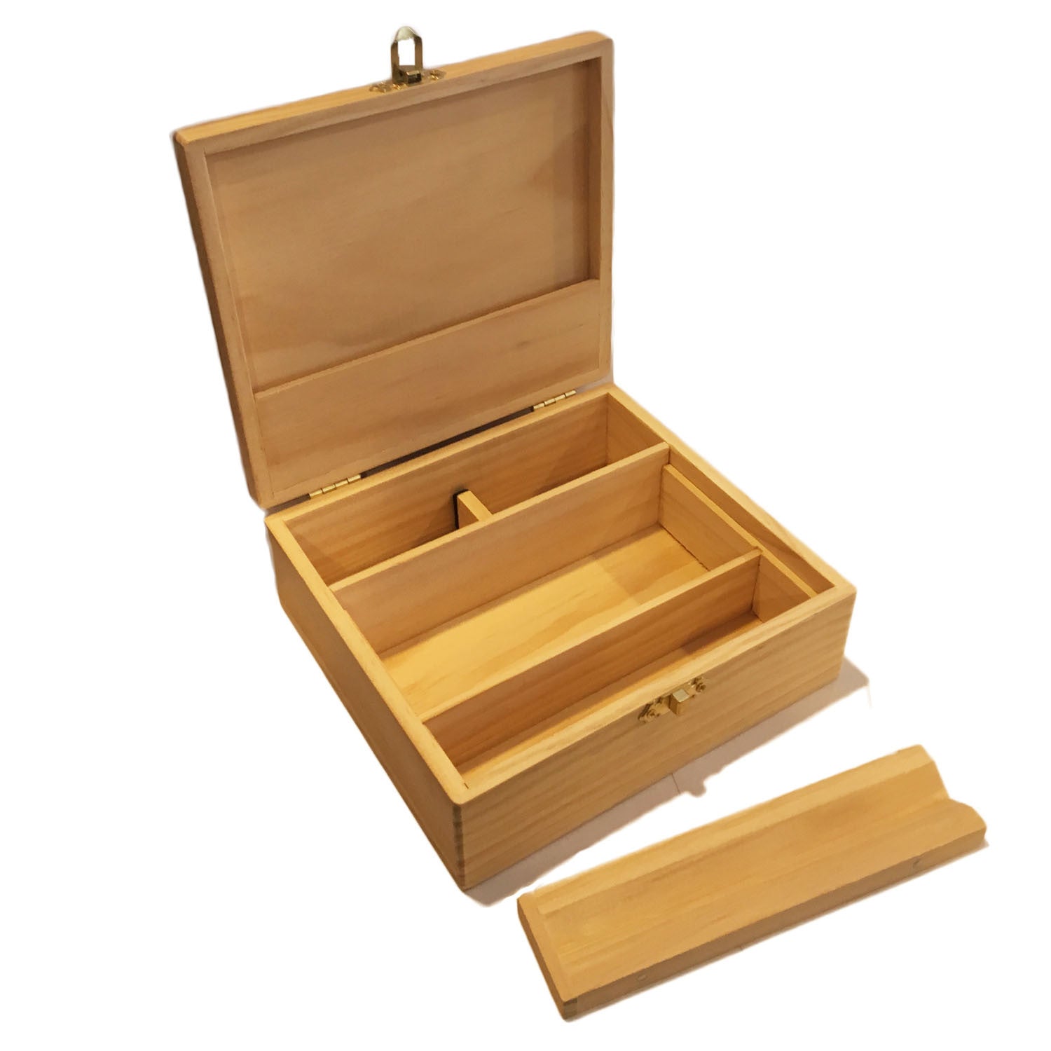 Large Wooden Storage Box w/ Latching Lid & Rolling Jig – Green Goddess  Supply