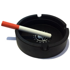 Round Silicone Ashtray - Black - Green Goddess Supply