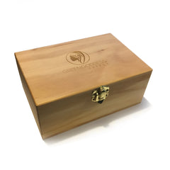 Medium Wooden Storage Box w/ Latching Lid & Rolling Jig - Green Goddess Supply