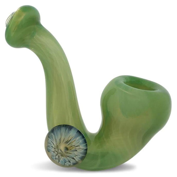 Green Sherlock with Flower Button