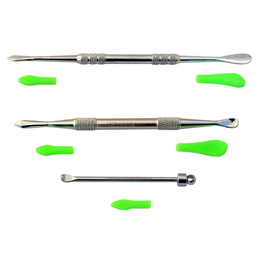 Non-Stick Silicone Tip Dab Tool- 3 Pack - Green Goddess Supply